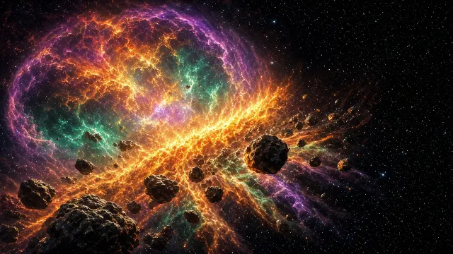 Asteroid Belt Pulverization by Stellar Blast Wave