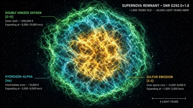 Spectroscopic Element Stratification in a Blast Wave