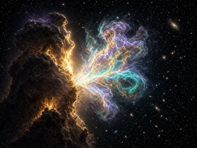 Supersonic Shock Breakout Piercing Dense Molecular Cloud