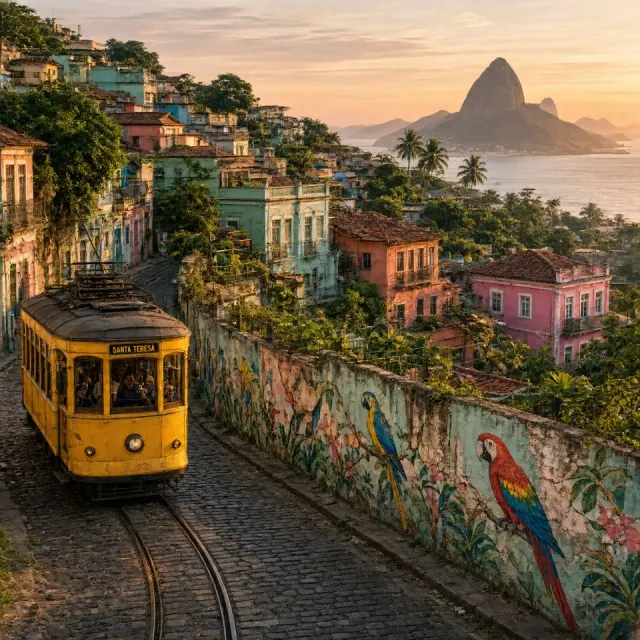 Santa Teresa Overlook Across Guanabara Bay
