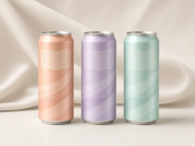 Packaging & mockups image example: Sparkling drink can family