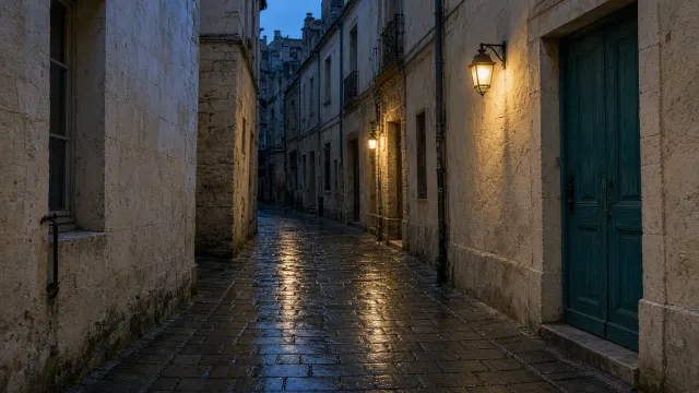 Architecture & landscapes image example: Quiet rainy alley