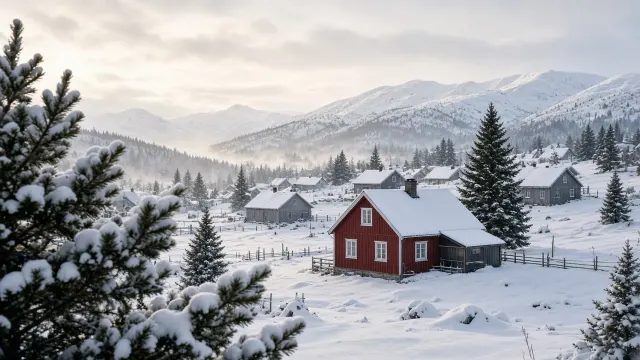 Architecture & landscapes image example: Winter village morning
