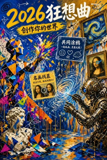 蒸汽朋克 image example: 混合艺术风格的2026狂想曲虚拟画廊