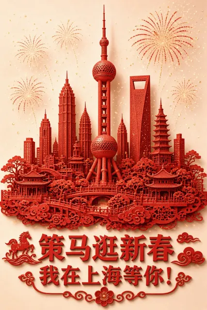 建筑空间 image example: 非遗剪纸上海明珠塔微缩纸雕
