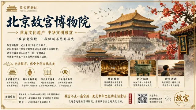 邀请函名片 image example: 北京故宫博物院宣传单页设计